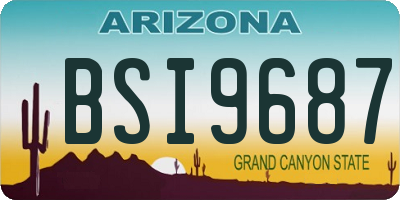 AZ license plate BSI9687