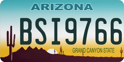AZ license plate BSI9766