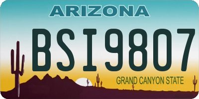 AZ license plate BSI9807