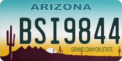 AZ license plate BSI9844