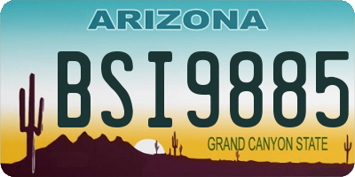 AZ license plate BSI9885