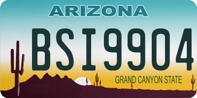 AZ license plate BSI9904