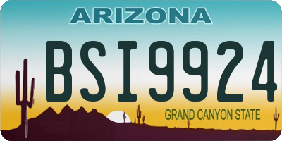 AZ license plate BSI9924