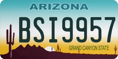 AZ license plate BSI9957