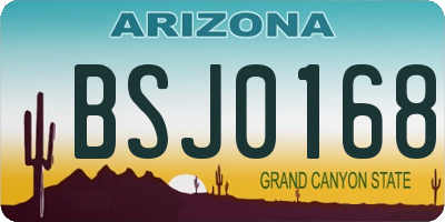 AZ license plate BSJ0168