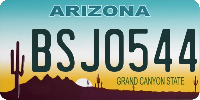 AZ license plate BSJ0544