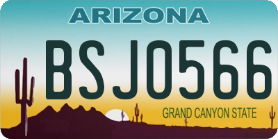 AZ license plate BSJ0566
