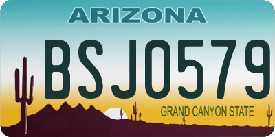 AZ license plate BSJ0579