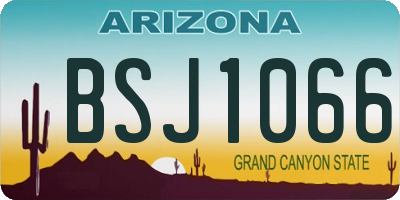 AZ license plate BSJ1066