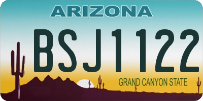 AZ license plate BSJ1122