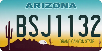 AZ license plate BSJ1132