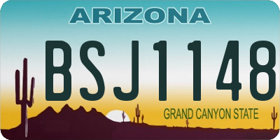 AZ license plate BSJ1148