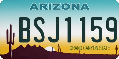 AZ license plate BSJ1159