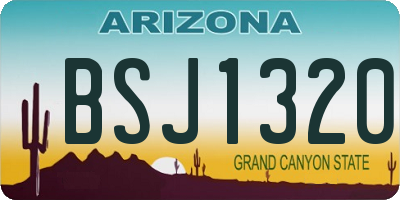 AZ license plate BSJ1320