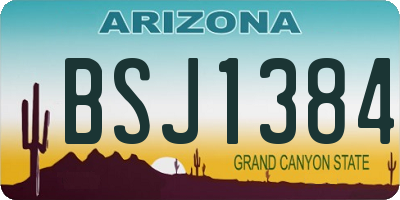 AZ license plate BSJ1384