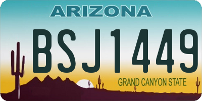 AZ license plate BSJ1449