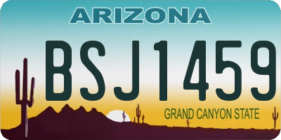 AZ license plate BSJ1459