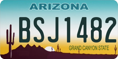 AZ license plate BSJ1482