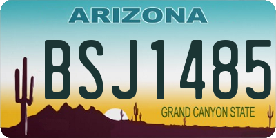AZ license plate BSJ1485
