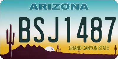 AZ license plate BSJ1487