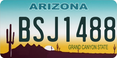 AZ license plate BSJ1488