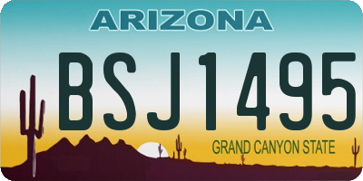 AZ license plate BSJ1495