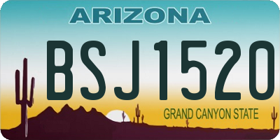 AZ license plate BSJ1520