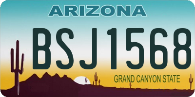 AZ license plate BSJ1568