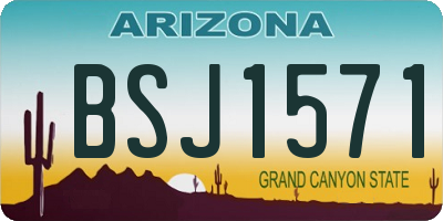 AZ license plate BSJ1571