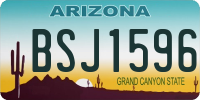AZ license plate BSJ1596