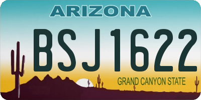 AZ license plate BSJ1622