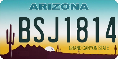 AZ license plate BSJ1814