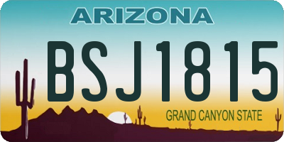 AZ license plate BSJ1815