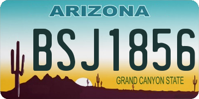 AZ license plate BSJ1856