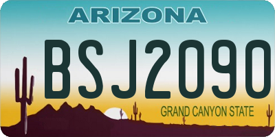 AZ license plate BSJ2090