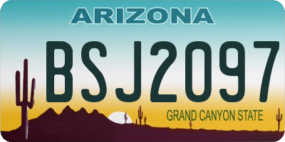 AZ license plate BSJ2097