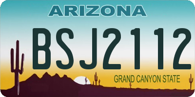 AZ license plate BSJ2112