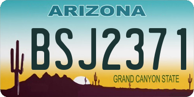 AZ license plate BSJ2371