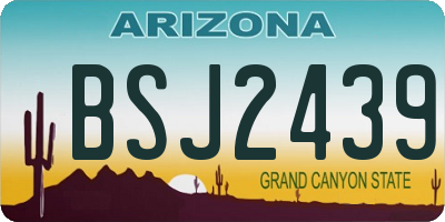 AZ license plate BSJ2439