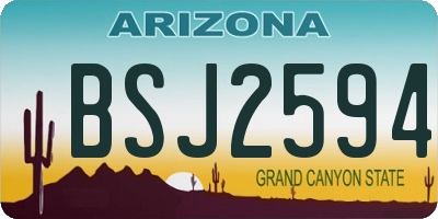 AZ license plate BSJ2594