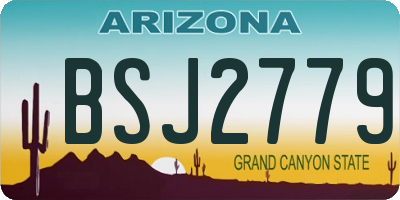 AZ license plate BSJ2779