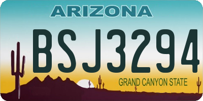 AZ license plate BSJ3294