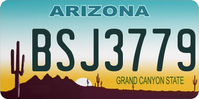 AZ license plate BSJ3779