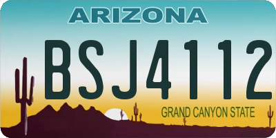 AZ license plate BSJ4112