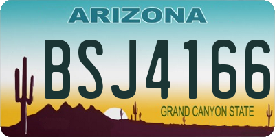 AZ license plate BSJ4166