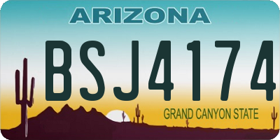 AZ license plate BSJ4174
