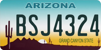 AZ license plate BSJ4324