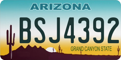 AZ license plate BSJ4392
