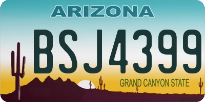 AZ license plate BSJ4399
