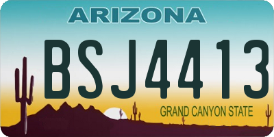 AZ license plate BSJ4413